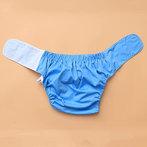 MILISTEN Pañales para Adultos Cubre Pañales Reutilizables Impermeables Lavables para La Cama Adultos para Hombres O Mujeres Hechos de Poliéster de Calidad (Azul Cielo)