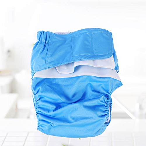 MILISTEN Pañales para Adultos Cubre Pañales Reutilizables Impermeables Lavables para La Cama Adultos para Hombres O Mujeres Hechos de Poliéster de Calidad (Azul Cielo)