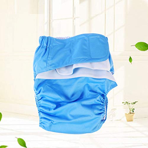 MILISTEN Pañales para Adultos Cubre Pañales Reutilizables Impermeables Lavables para La Cama Adultos para Hombres O Mujeres Hechos de Poliéster de Calidad (Azul Cielo)