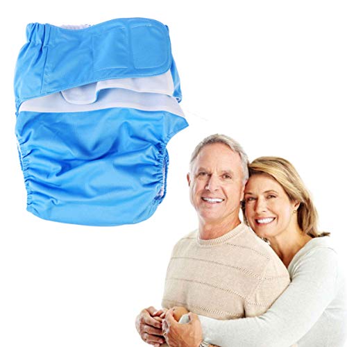 MILISTEN Pañales para Adultos Cubre Pañales Reutilizables Impermeables Lavables para La Cama Adultos para Hombres O Mujeres Hechos de Poliéster de Calidad (Azul Cielo)