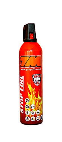 Mini extintor STOP FIRE. Extintor para casa, coche, taller, oficina, caravana, jardin, etc. NO es tóxico ni irritante. Fácil de limpiar. No necesita revisiones