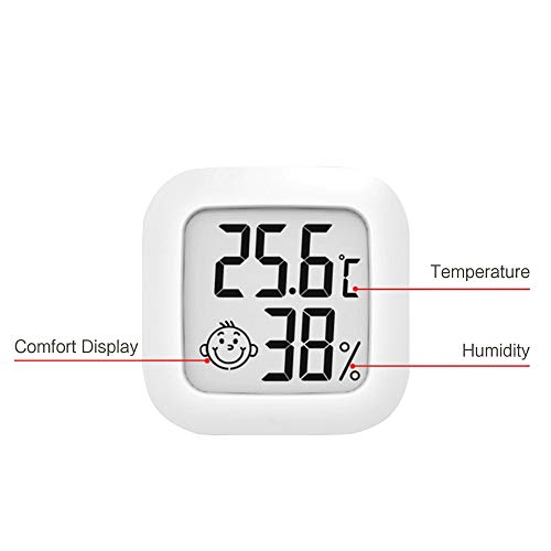 Mini Termómetro Higrómetro Digital, Medidor de Temperatura para Medición de Temperatura y Humedad del Casa Ambiente