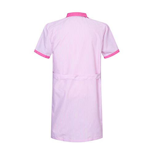 MISEMIYA Batas Laboratorios Túnica de enfermería Uniformes Sanitarios, Rosa (Fucsia 9), ((Tamaño:L) para Mujer