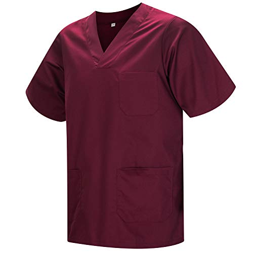 MISEMIYA - Uniforme Sanitario Unisex Uniformes Sanitarios MÉDICOS Conjuntos Sanitarios - S, Granat