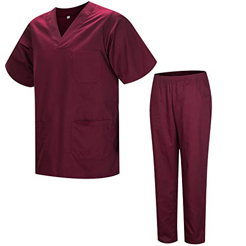 MISEMIYA - Uniforme Sanitario Unisex Uniformes Sanitarios MÉDICOS Conjuntos Sanitarios - S, Granat