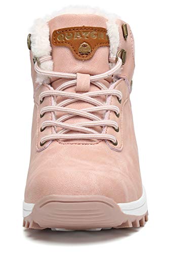 Mishansha Mujer Botas de Nieve Mujer Botines Zapatos Senderismo Impermeables Deportes Trekking Zapatos Impermeable Botas de Invierno Fur Forro Aire Libre Boots Rosa 37 EU