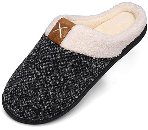 Mishansha Pantuflas Casa Hombre Zapatillas Estar por Casa para Mujer Antideslizantes CáLido Zapatillas de Invierno Blanco, Gr.42/43 EU