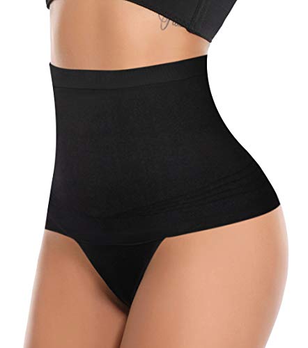 MISS MOLY Tanga Faja Reductora Cintura Alta para Mujer Invisible Braguita Moldeadora Braga Adelgazante Abdomen Ropa Interior sin Costuras Vientre Plano