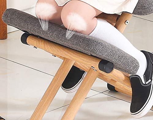 Mixbeek Silla Variable Silla Ergonómica De Rodillas, Asiento Móvil Respaldo Asiento Abatible Oficina con Dolor De Espalda Ortopédico Taburete Sentado Altamente Ajustable con Agarre,Gris