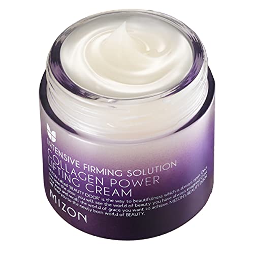 [Mizon] Crema Power Lifting de Colágeno (75ml) Hidratante Intensivo con 75% de Extracto de Colágeno Marino, Cosmético Coreano {Collagen Power Lifting Cream}