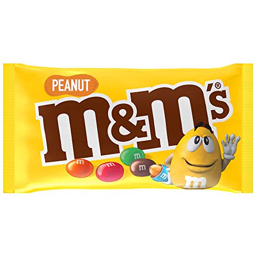 M&Ms Peanuts Snack en Bolitas de Colores de Cacahuete y Chocolate con Leche (24 Bolsitas x 45g)