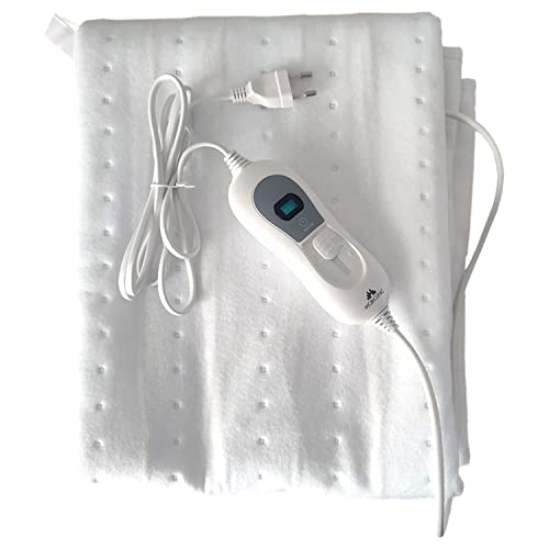 Mobiclinic, Calienta camas eléctrico, 150 x 80 cm, Temperatura regulable en 3 niveles, Ajustable, Lavable, Para cama Individual, Marca española, Calienta colchón eléctrico, Color Blanco