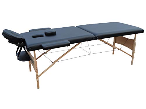 Mobiclinic, Camilla Fisioterapia Plegable, CM-01 Light, Cama de Masaje, Reposacabezas, Masaje, Portátil, Madera, 186x60 cm, Negro