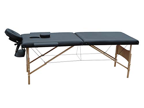 Mobiclinic, Camilla Fisioterapia Plegable, CM-01 Light, Cama de Masaje, Reposacabezas, Masaje, Portátil, Madera, 186x60 cm, Negro