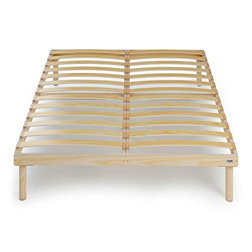 MOBILI FIVER, Somier Cama Matrimonio francés 140x190cm con Listones de Madera, Altura Total 26 cm, Contrachapado de Abedul, Made in Italy