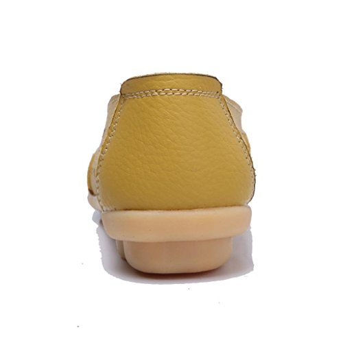 Mocasines para Mujer Ligero Loafers Casual Zapatillas Verano Zapatos del Barco Zapatos para Mujer Zapatos de Conducción Amarillo 38EU=39CN