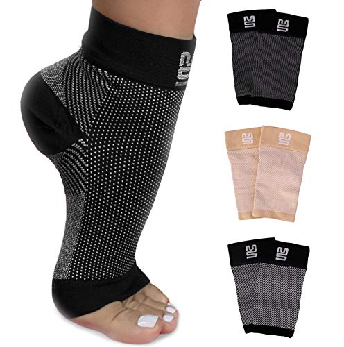 Modetro Sports Tobillera para esguince - Tobilleras deportivas de compresión para hombre y mujer; tobillera estabilizadora deportiva para fascitis plantar