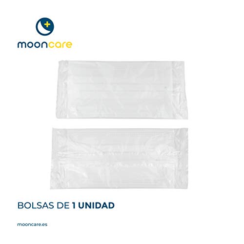 Mooncare Mascarilla Quirúrgica Tipo IIR, [25 Uds/Caja], Desechables 3 Capas [No Reutilizable], Mascarilla Certificada/Homologada, BFE ≥ 98%, Aprobadas Por INGESA