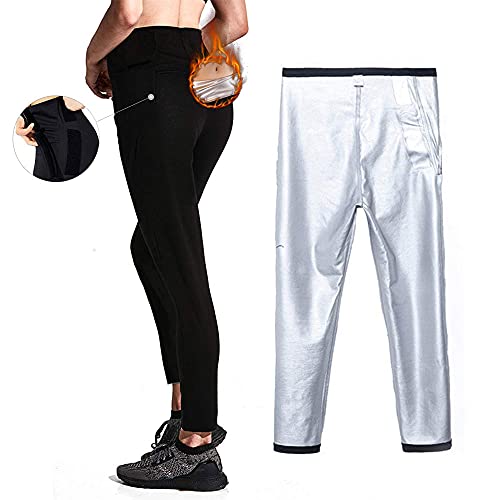 Moonssy Pantalones de Sauna Adelgazantes Mujer NANOTECNOLOGÍA, Leggins Reductores Adelgazantes, Leggins Anticeluliticos Cintura Alta, Mallas Fitness Push Up para Deporte Running Yoga Gym (S)