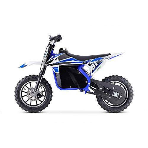 Moto Eléctrica Niños Desde 5 o 6 años | Minimoto Eléctrica Azul BIPOWER Speed Lion | Moto eléctrica 500W y 36V | También para Adultos < 60 kg