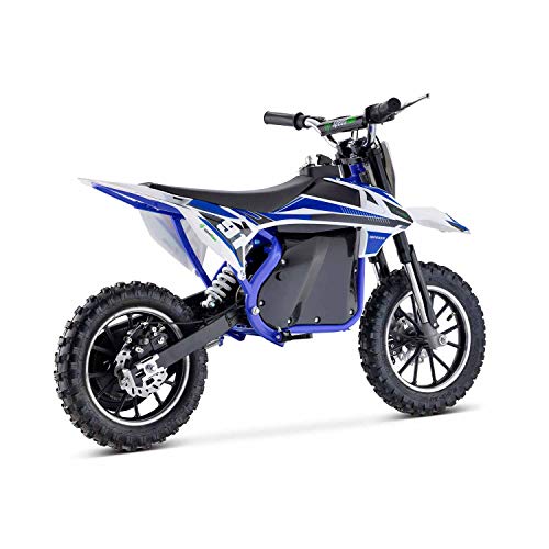 Moto Eléctrica Niños Desde 5 o 6 años | Minimoto Eléctrica Azul BIPOWER Speed Lion | Moto eléctrica 500W y 36V | También para Adultos < 60 kg