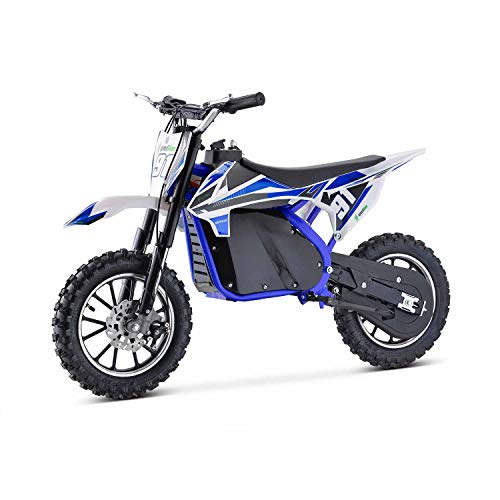 Moto Eléctrica Niños Desde 5 o 6 años | Minimoto Eléctrica Azul BIPOWER Speed Lion | Moto eléctrica 500W y 36V | También para Adultos < 60 kg