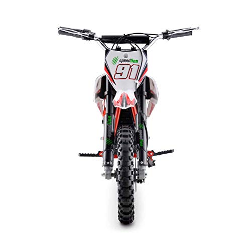 Moto Eléctrica Niños Desde 5 o 6 años | Minimoto Eléctrica Roja BIPOWER Speed Lion | Moto eléctrica 500W y 36V | También para Adultos < 60 kg