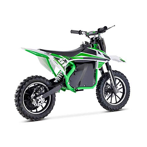 Moto Eléctrica Niños Desde 5 o 6 años | Minimoto Eléctrica Verde BIPOWER Speed Lion | Moto eléctrica 500W y 36V | También para Adultos < 60 kg