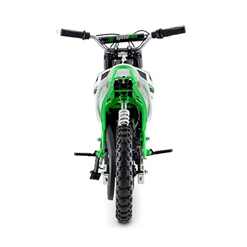 Moto Eléctrica Niños Desde 5 o 6 años | Minimoto Eléctrica Verde BIPOWER Speed Lion | Moto eléctrica 500W y 36V | También para Adultos < 60 kg