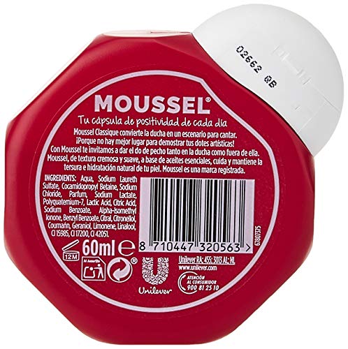 MOUSSEL gel de ducha clásico formato viaje bote 60 ml