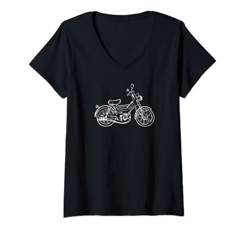 Mujer Scooter ciclomotor Puch Maxi Roller regalo Camiseta Cuello V