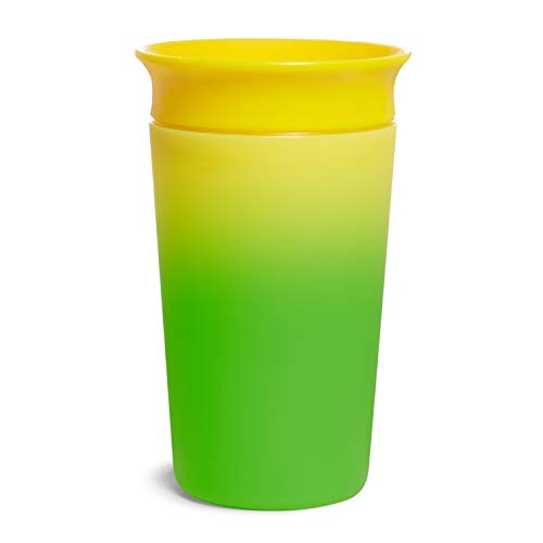 Munchkin 051868 - Munchkin Vaso para sorber que cambia de color Miracle 360°, 266 ml/9 oz, Amarillo, unisex