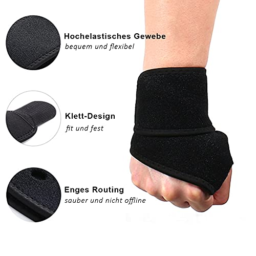 Muñequera, Muñequera Tendinitis, Muñequera Pulgar, Para Gym, Tenis, Deportiva, Dolor de Muñeca Esguinces Negra