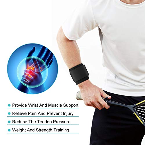 Muñequera Transpirable, Muñequera Deportiva con Cinturón Elástico Estirado, para el Síndrome del Túnel Carpiano, Artritis, Tendinitis, Fractura de Muñeca y Esguince, Izquierda y Derecha, 1 Pieza