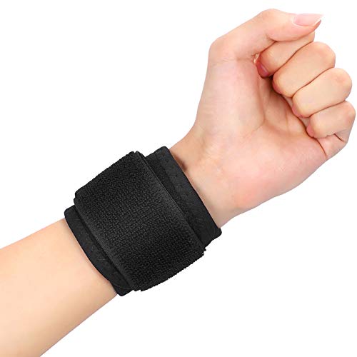 Muñequera Transpirable, Muñequera Deportiva con Cinturón Elástico Estirado, para el Síndrome del Túnel Carpiano, Artritis, Tendinitis, Fractura de Muñeca y Esguince, Izquierda y Derecha, 1 Pieza