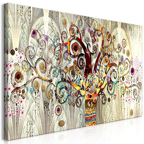 murando Cuadro en Lienzo Gustav Klimt 140x70 cm 1 Parte Impresión en Material Tejido no Tejido Impresión Artística Imagen Gráfica Decoracion de Pared Arbol Piedras Art l-A-0033-b-a