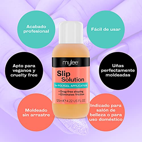 Mylee PolyGel Slip Solution 125ml - Poligel, Uñas UV/LED, Solución Líquida