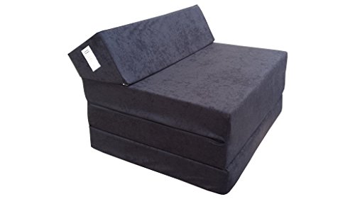 Natalia Spzoo Colchón Plegable Cama de Invitados colchón de Espuma 200x70 cm FM (Negro)