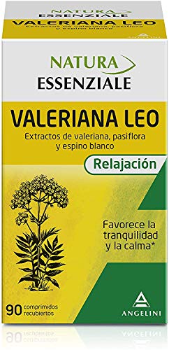 NATURA ESSENZIALE Valeriana Leo - 90 comprimidos - Favorece la tranquilidad y la calma - Complemento alimenticio con extractos de valeriana, pasiflora y espino blanco. A partir de 12 años.