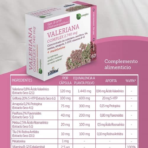 Nature Essential Valeriana Complex - 60 Cápsulas