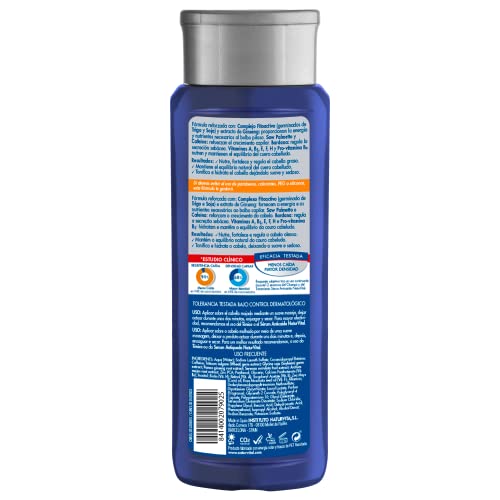 NaturVital Naturaleza y Vida Shampoo Anticaida Cabellos Grasos, Azul, 300 Mililitros