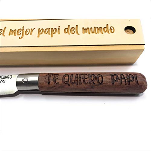 NAVAJA PERSONALIZADA CON TU NOMBRE. Incluye estuche personalizado de madera. IDEAL PARA REGALO