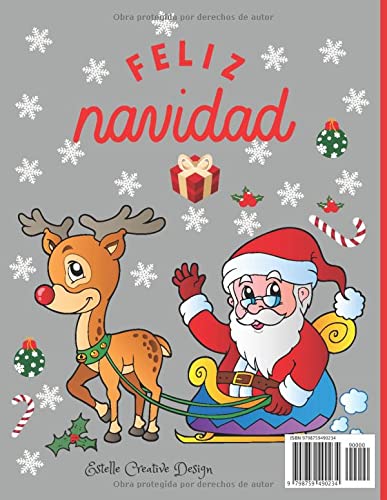 Navidad Libro de Actividades para niños: 3-6 años|100 Páginas Cuaderno de juegos y colorear para niños pequeños | Navideña libros infantiles Regalo Para Niños Y Niñas