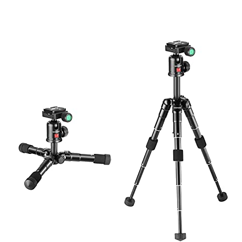 Neewer Mini Trípode Portátil de 50cm con Cabeza de Bola de 360 Grados para Cámara DSLR, 1/4" de Placa de Liberación Rápida, Bolsa de transporte, Videocámara hasta 5 kilogramos