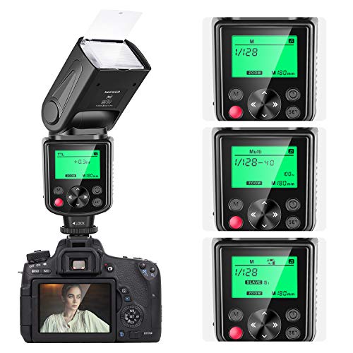 Neewer NW-670 TTL Flash Speedlite para Canon 7D Mark II, 5D Mark II III, IV, 1300D, 1200D, 1100D, 750D, 700D, 650D, 600D, 500D, 100D, 80D, 70D, 60D y Otras Cámaras DSLR Canon