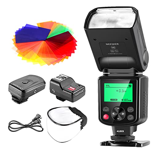 Neewer Pro i-TTL FlashDeluxe - Kit para Nikon DSLR D7100 D7000 D5300 D5200 D5100 D5000 D3200 D3100 D3300 D90 D800 D700 D300S D610 D600, Cámara SLR D4 D3S D3X D3 D200 N90S F5 F6 F100 F90 F90X D4S D