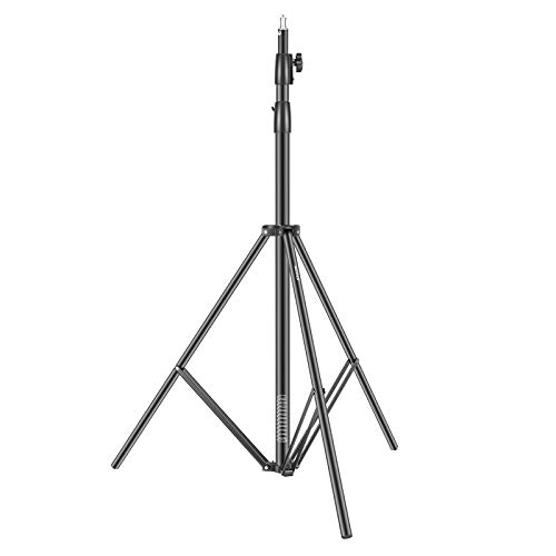 Neewer Soporte de Luz Resistente 3m Soporte Trípode Fotografía Metal Acolchado con Resorte Ajustable para Estudio Fotográfico Softbox Flash Monolight Anillo de Luz y Otros Equipos Fotográficos(Negro)