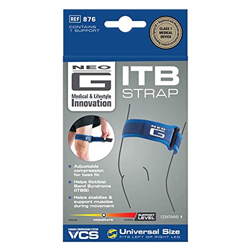 Neo G Correa para el tracto iliotibial - Calidad de Grado Médico. Ayuda con el Síndrome del Tracto Iliotibial (STIT), Dolor Muscular, Lesiones laborales y Deportivas. Tamaño Universal - Unisex