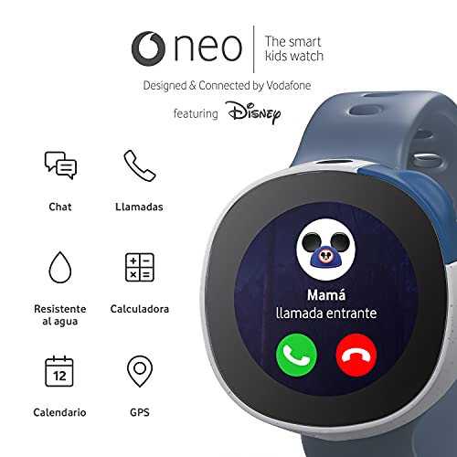 Neo Reloj Inteligente para Niños con Personajes de Disney con Llamadas, Chat, Teléfono, Cámara, Localizador GPS, Monitor de Actividad, Niños 6-9 años – Suscripción Incluida 3 Meses