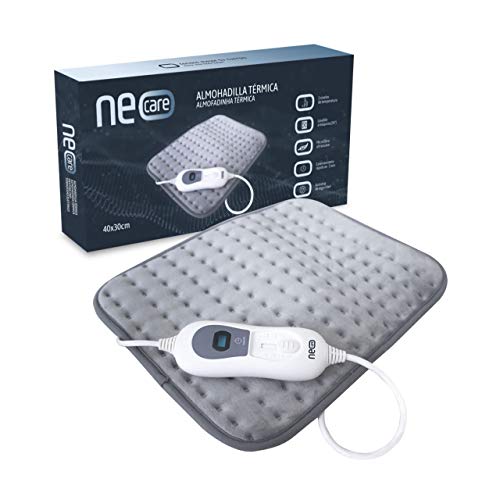 NEOCARE Almohadilla Térmica 40x30cm. Manta Eléctrica Para el Alivio del Dolor Muscular Lumbar, Cuello y Hombro